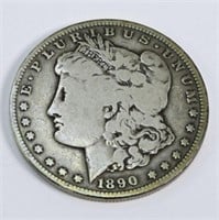 1890 Carson City Morgan Silver Dollar -VERY GOOD
