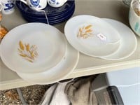 4pc Fire-King Wheat Pattern Plates