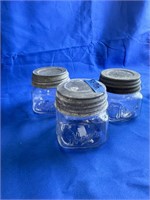 3pc Set Of Mason Jars With Zinc Lids