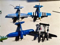 4pc Road Champs Diecast Aircraft