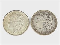 2 Morgan Silver Dollars: 1889 O & 1889