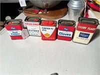 5pc Vintage Spice Tins