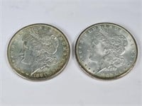 2 UNCIRCULATED Morgan Silver Dollars 1902 O, 1881S