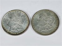 2 Morgan Silver Dollars: 1882, 1883 O UNCIRCULATED