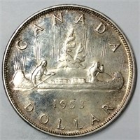 1953 CNADA $1 MS60+ LT TONE