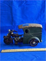 Cast Iron Motorcycle Buggy Figurine