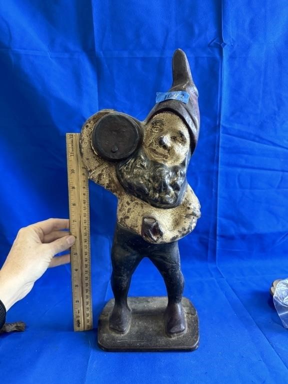 Cast Iron Andiron Gnome