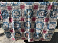 Vintage Hand Stitched Quilt-Heavy-Use Damage
