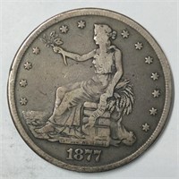 1877-S  TRADE $1 F+