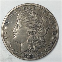 1879-CC $1 XF CAPPED SHARP, ORIGINAL TONING