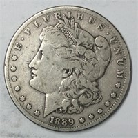 1889-CC $1 F NICE ORIGINAL TONE