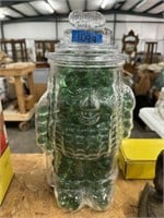 Planters Glass Jar Filled With Marbles