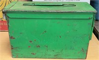 Vintage Military Ammo Can with items / ships