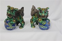 A Pair of Japanese Foo Lions