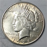 1928-S $1 AU50+