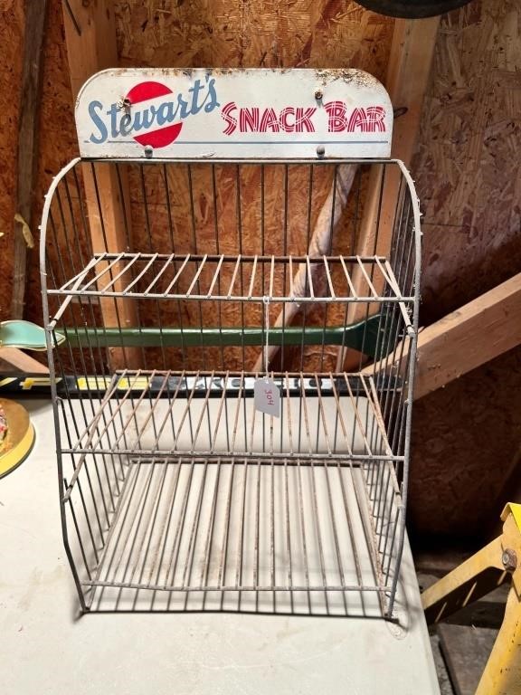 Vintage Stewarts Snack Bar Iron Display Rack