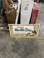 Metal Mountain Dew Sign