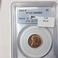1941-S 1C PCGS MS66 RD SMALL  S