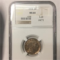 1915 5C NGC MS64