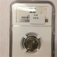 1936 5C NGC MS66