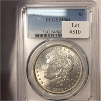 1883 $1 PCGS MS64