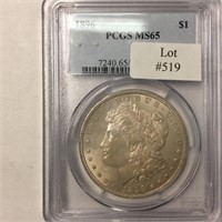 1896 $1 PCGS MS65