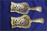 A Pair of Hallmarked Sterling Reticulated Scoop?