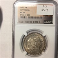 1936 GETTSBURG 5OC NGC MS66 GETTYSBURG