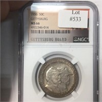 1936 GETTSBURG 5OC NGC MS66 GETTYSBURG