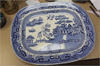 Blue and White ironstone Oriental Platter