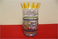 A Handpainted Glass Vase