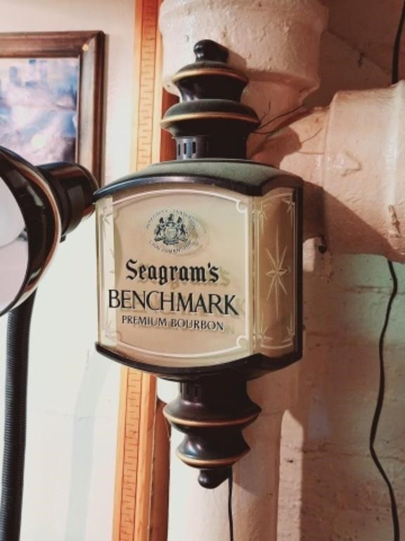 Seagrams Benchmark  Lighted Sign
