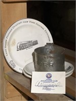 RR Dining Car Plates & Cup