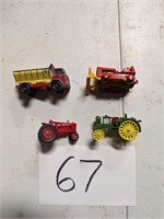 Vintage Small Metal Toy Farm Machinery