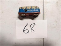 Vintage Tiny Toy Bus Wind-up Passenger Bus