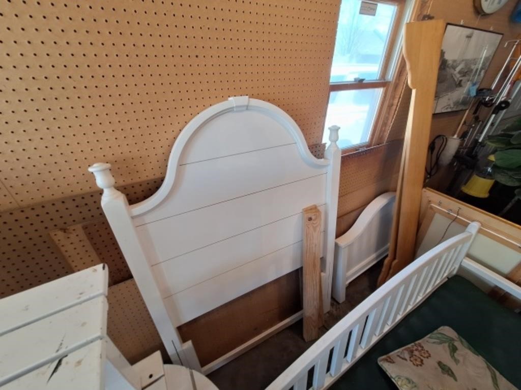 Twin Painted Headboard & Footboard Frame Only