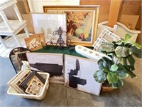 Jean Martin Painting, Picture Frames, Faux Plants