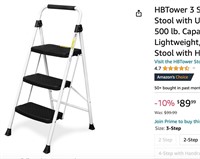 HBTower 3 Step Ladder, Folding Step Stool
