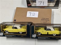 1955 & 1956 Ford Thunderbird Die Cast Model Cars