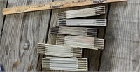 Folding wooden rulers