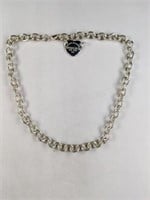 Tiffany & Co Silver Chain Link Necklace & Pendant
