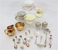 Bone China Tea Cups, Silverplate Coffee Spoons