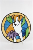 Artisian Dog Textured Stain Glass WIndow Panes