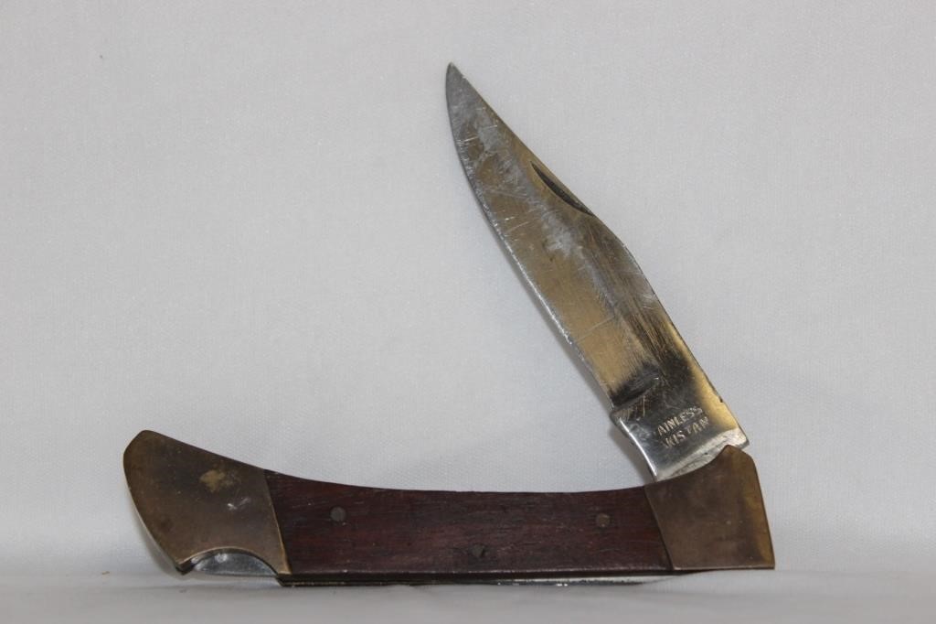 An Old Wood Handle Pocket Knife