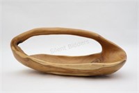 Wood Carved Hand Basket