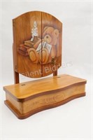 Folk Art Hand Crafted Lift Lid & Mirror Dresser Ca