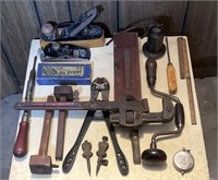 Antique/Vintage Tools, Trammels, Planes, Oil Can