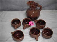 Brown Pottery Set
