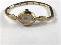 10K R. R. G. Bezel Steel Back Vintage Ladies Watch