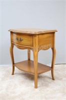 Single Queen Anne Style Leg Night Stand